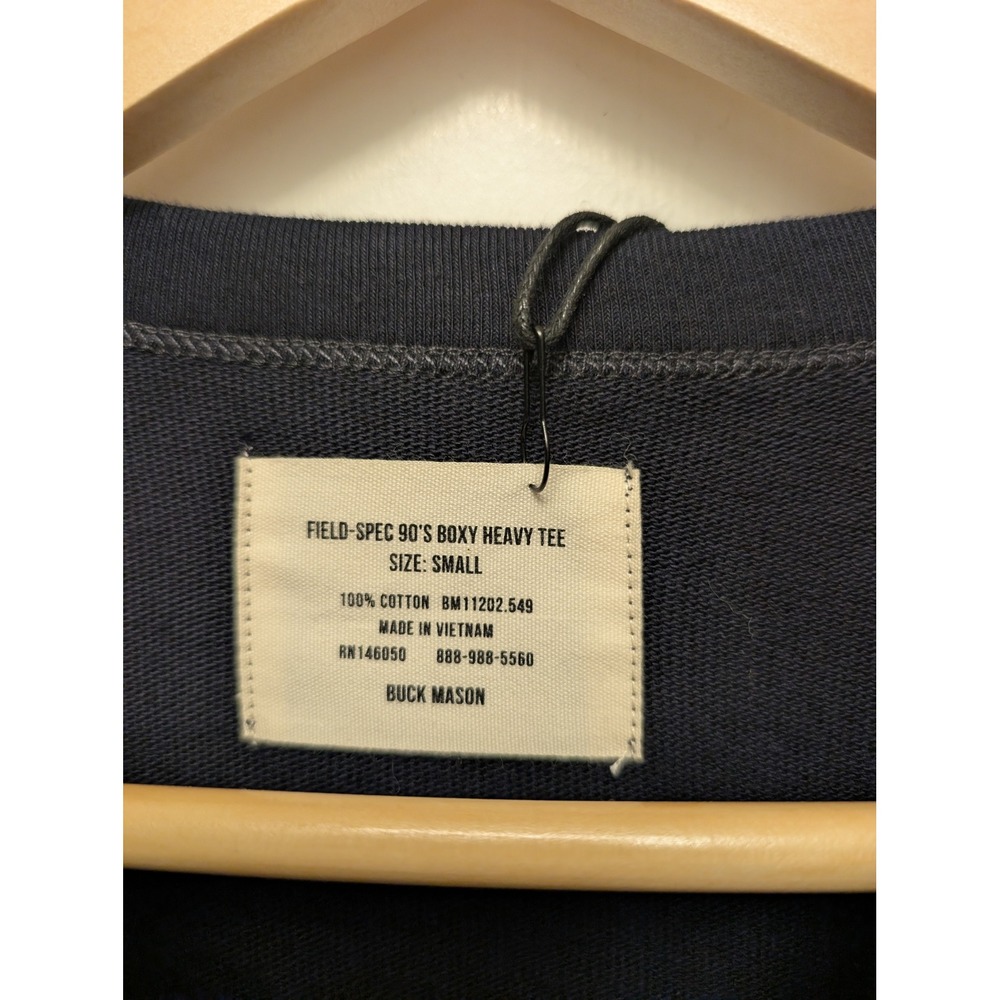 Buck Mason Field-Spec 90s Boxy Heavy Tee Dress Navy Small Minimalist Streetwear - Picture 3 of 5